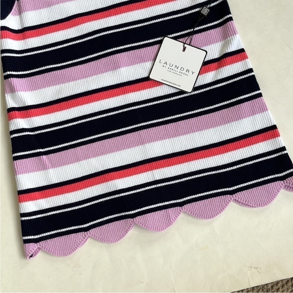 NWT Laundry by Shelli Segal Scalloped Hem Sleeveless Sweater - Picture 4 of 6
